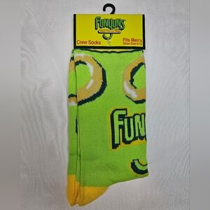 5/$20 Funyons Lime Green And Yellow Crew Socks NWT